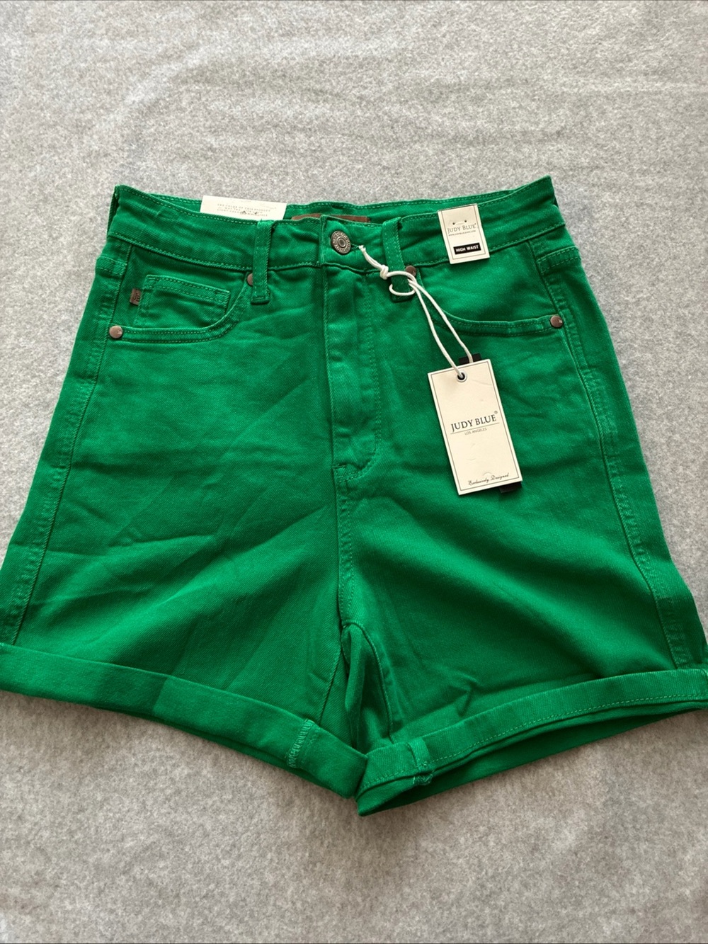 Judy Blue High Waist Kelly Green Shorts NWT Size Medium